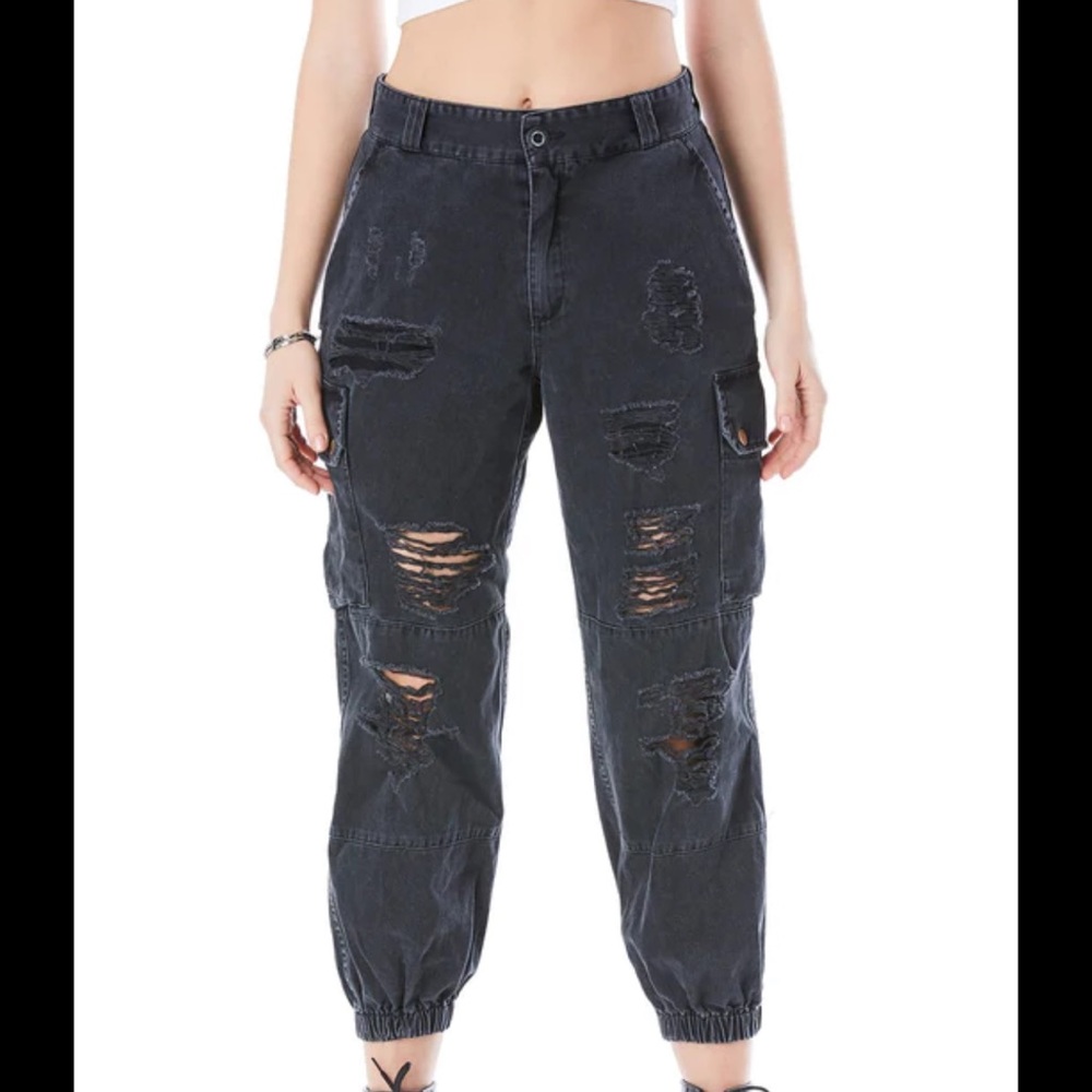 Black Carmar Cargo Pants